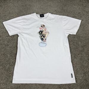 Icecream Shirt Mens Medium Pinup Waitress Roller Skate Sundae Graphic